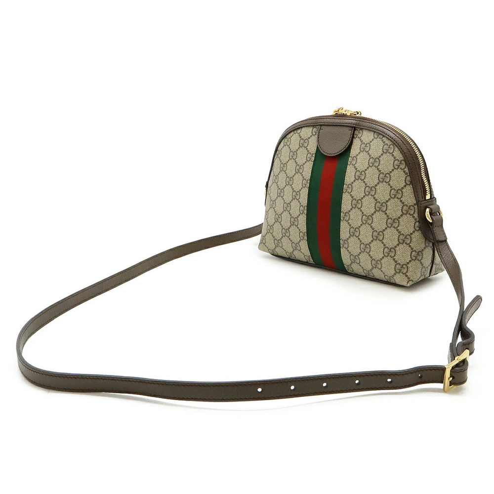 Gucci Sherry Shoulder Bag Mocha Black Supreme Ophidia Beige GG